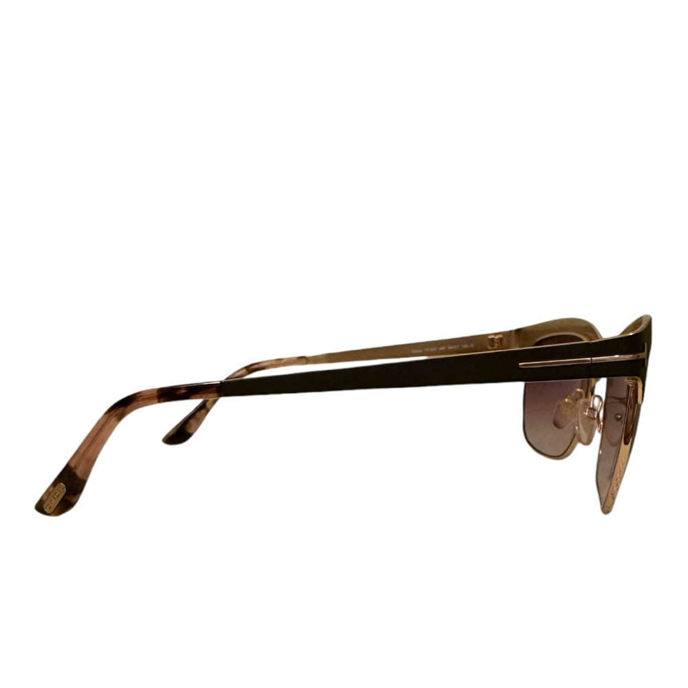 EUC Tom Ford Elena Sunglasses TF437 48F Brown & Rose Gold Brown Lens - Picture 9 of 10